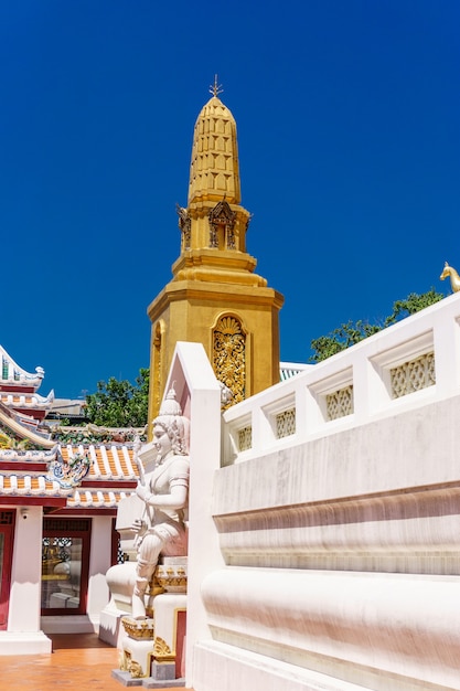 Detail of Buddhist temple in Bangkok, Thailand