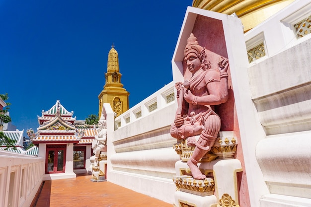 Detail of Buddhist temple in Bangkok, Thailand