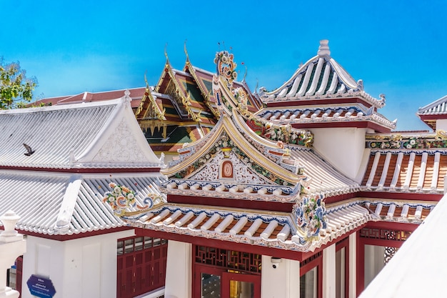 방콕, 태국에서 불교 사원의 세부 사항