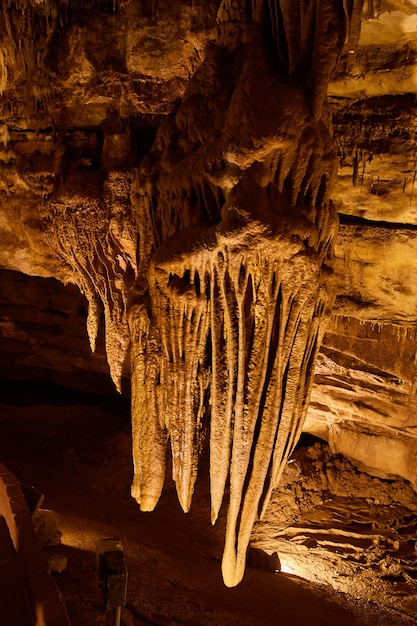 Photo detail of cave stalactite