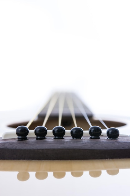 Detail closeup of classic guitar