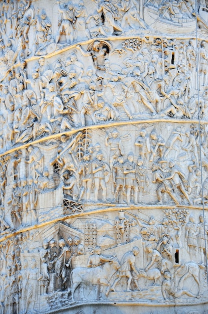 Detail of the Column of Traianus Trajan's column Rome Italy