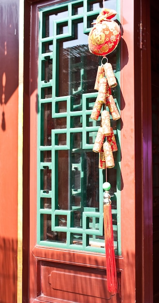 Photo detail of a courtyard house in beijing, qing dinasty. every single piece of forniture follow feng shui rules.