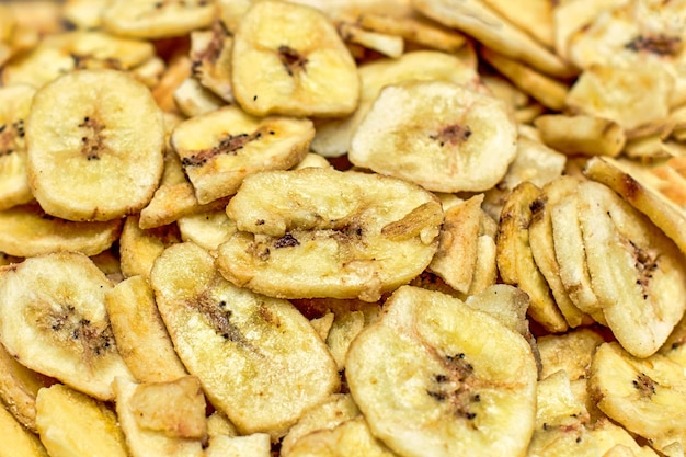 Photo detail of dried bananas