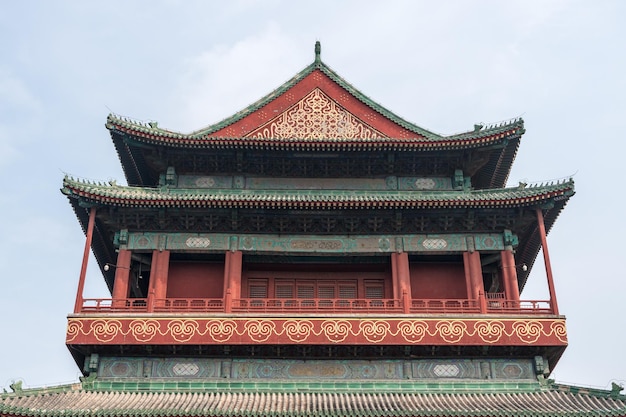 Detail of the Drum tower in Beijing China