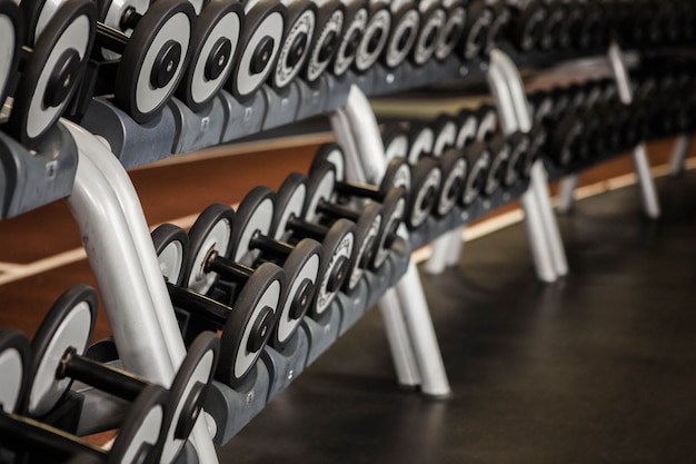 Detail of exercise machine in a gym