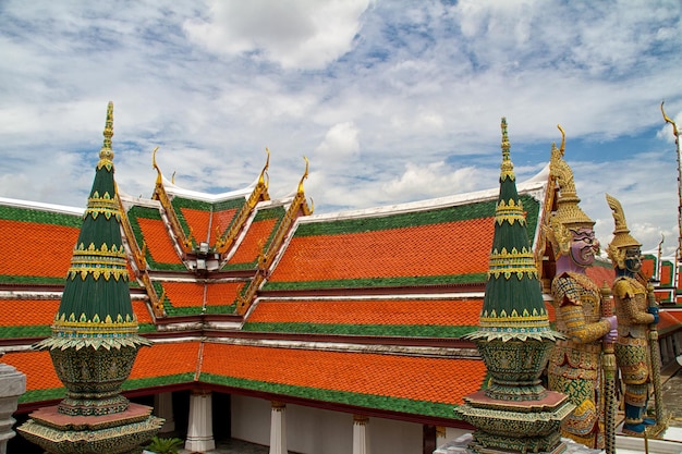 Detail of Grand Palace in Bangkok Thailand