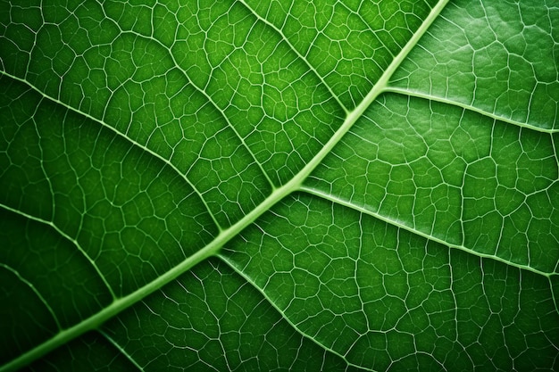 Detail of a green leaf