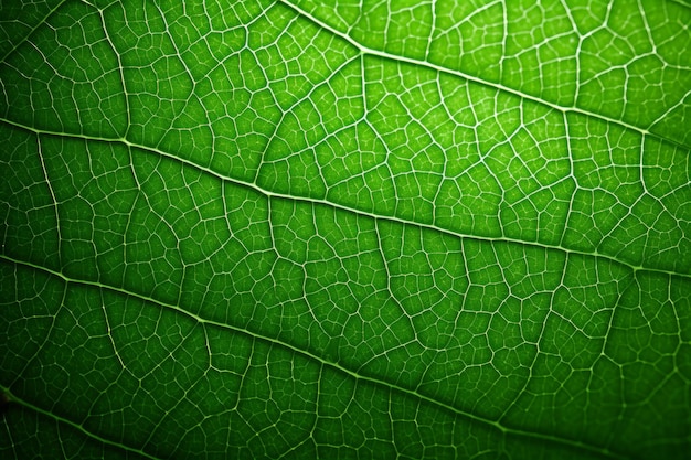 Detail of a green leaf