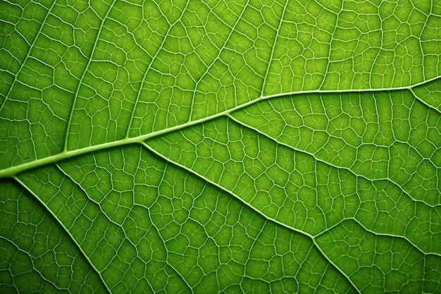 Detail of a green leaf