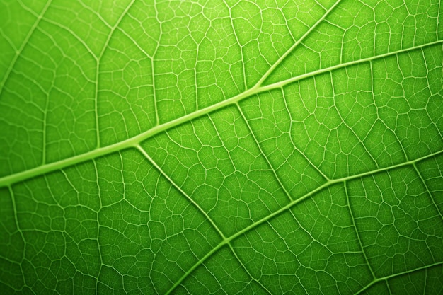 Detail of a green leaf