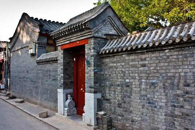 Detail of Hutong area close to Forbidden City in Beijing