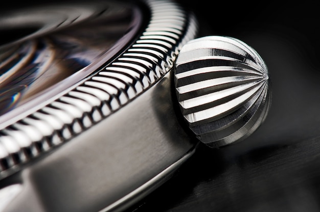 Detail macro of a luxurious wrist watch