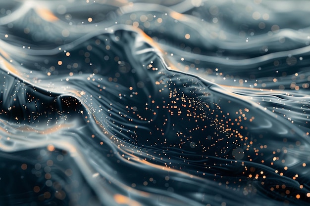 Detail the mesmerizing display of a digital ocean generative ai