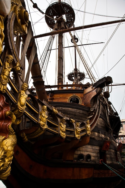 Detail of Neptune Galleon, used by R. Polansky for the movie Pirates