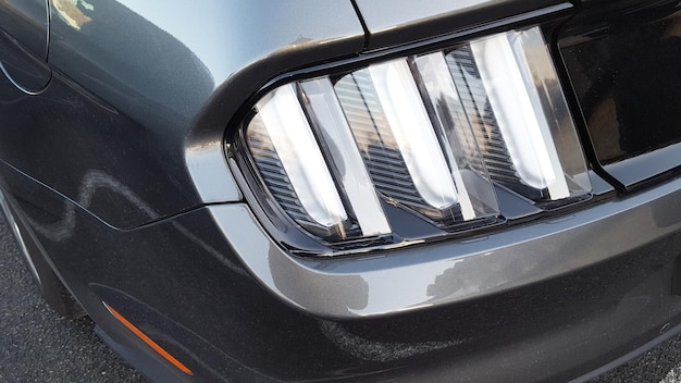 Detail New led taillight in hybrid sports car