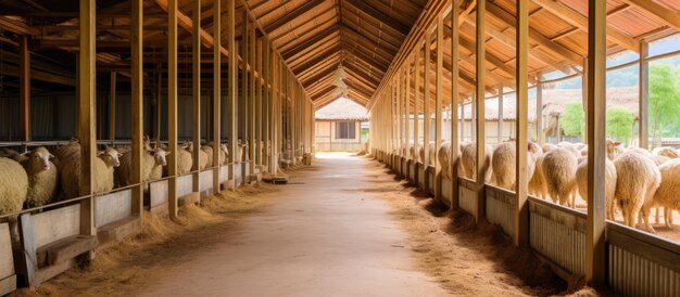 Photo detail of a new sheep farm resort for travelers in pechaburi thailand