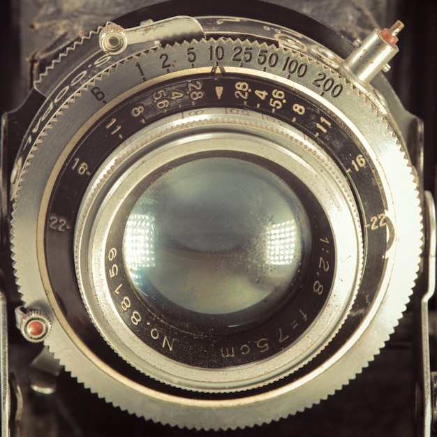 detail of the old camera