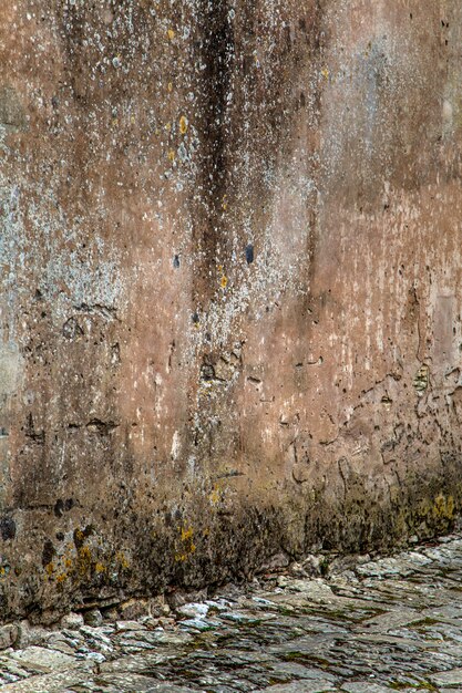 Detail of the old stone wall