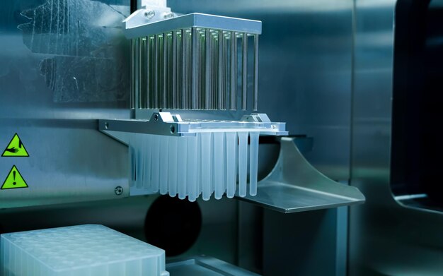 detail of the plastic tube packaging conveyor in production closeup plastic packaging for medicinal preparations