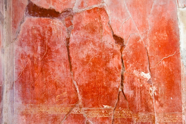 Detail of Pompeii site. The city of was destroyed and completely buried during a long catastrophic eruption of the volcano Mount Vesuvius