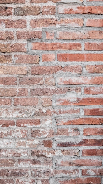 Detail of a portion of an old brick wall