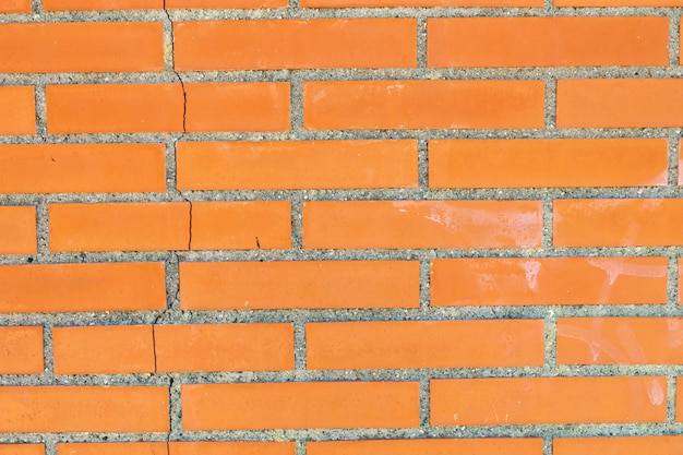 Detail of a red brick wall texture