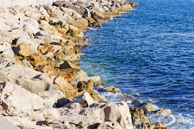Detail of a rocky coast in Sardinia