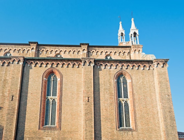 Detail of Santa Maria Gloriosa dei Frari church in Venice Italy