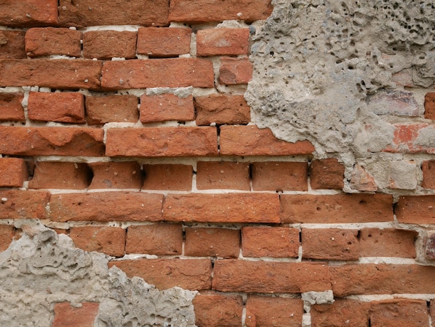 Foto fotografia dettagliata di un muro di mattoni