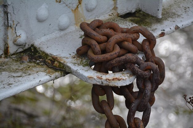 Photo detail shot of chains