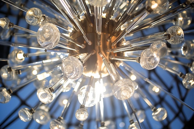 Detail Shot of a Complex Chandelier in Daylight