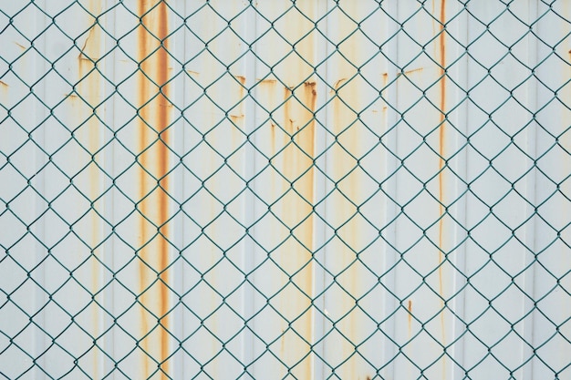 detail shot of fence against the wall