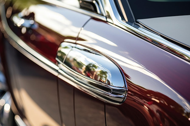 Photo detail shot of the luxury cars rear spoiler