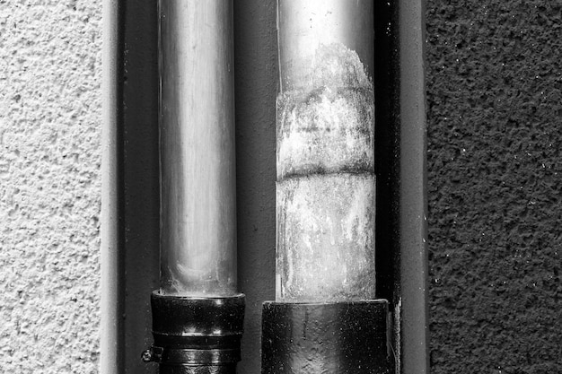 Detail shot of metallic poles