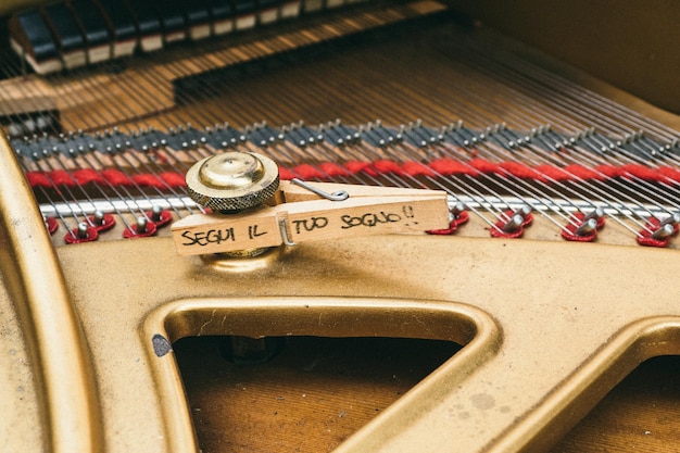 Photo detail shot of musical instrument