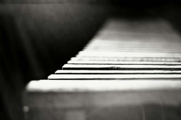 Foto foto dettagliata dei tasti del pianoforte