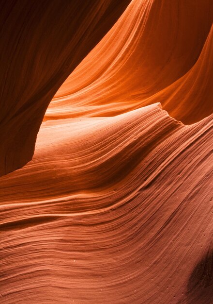 Detail shot of rocks at antelope canyon