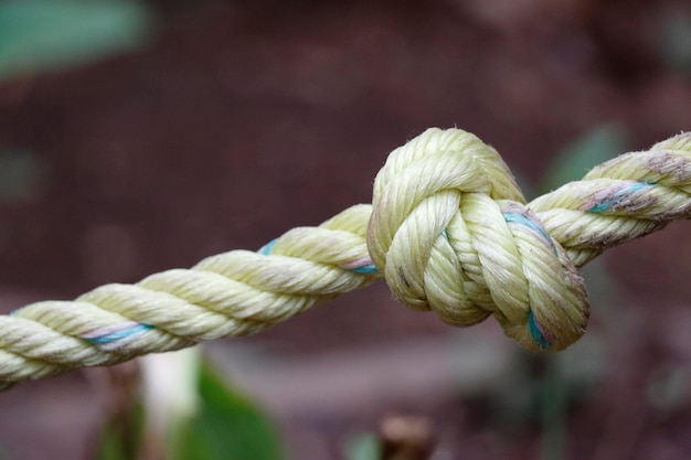 Detail shot of rope against blurred background