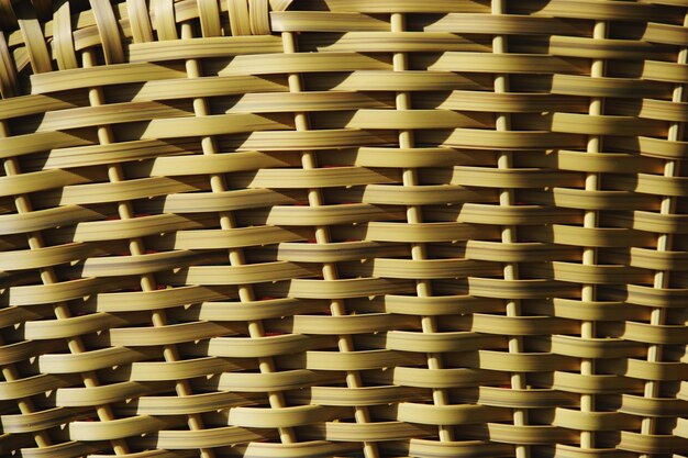 Detail shot of wicker basket