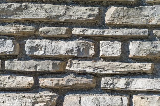 Detail of stone tile dividing wall