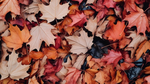 Detail and Texture Dried Leaves CloseUp