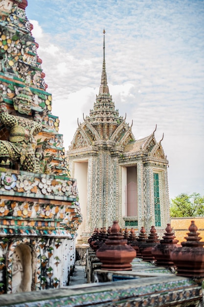 Detail of Thai temple in Bangkok, Thailand