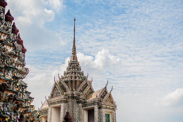 Detail of Thai temple in Bangkok, Thailand