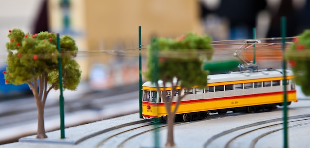 Detail of trains models: concept of collection