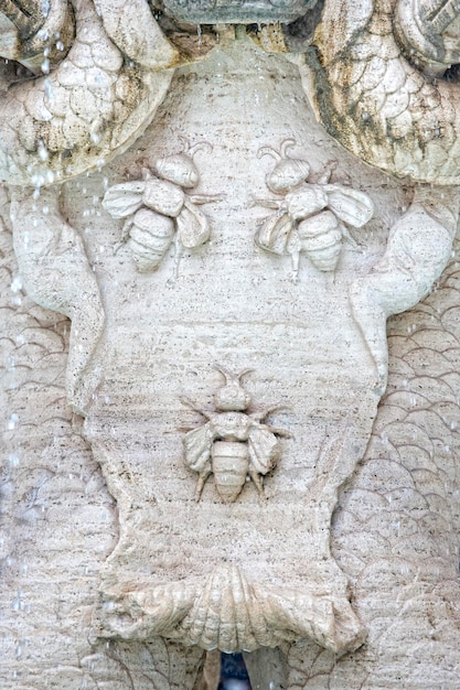 Detail of triton fountain in rome