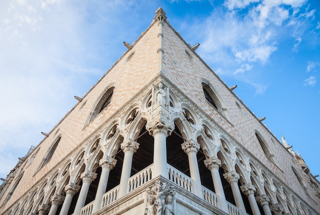 Detail van de meest beroemde bezienswaardigheid van Venetië - Palazzo Ducale