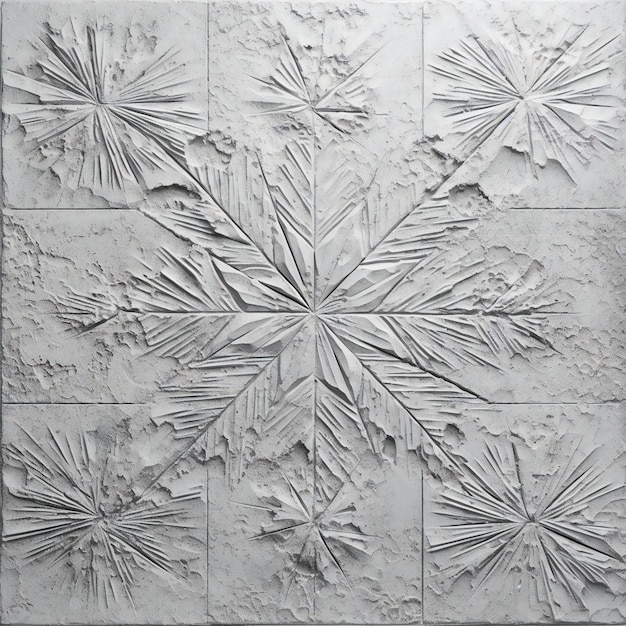 Detail van een witte marmeren muur met sneeuwvlokken Achtergrond