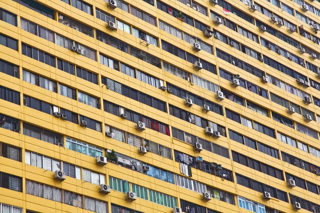 Detail van het grote gebouw in Chinatown van Singapore