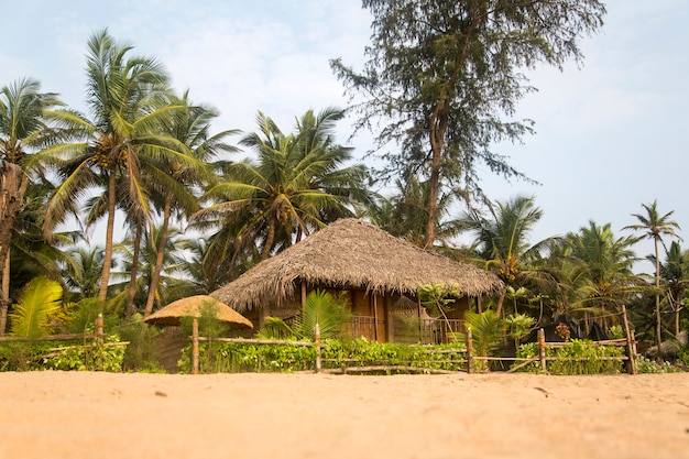 Detail van het strand van Agonda in Goa, India